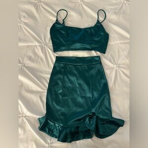 Lucy in the Sky Emerald Green Ruffle Set XS